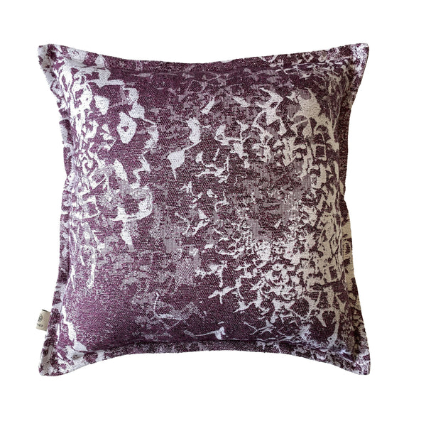 Luxury Irish Linen 40cm Lupinus Purple Vibrant Square Cushion