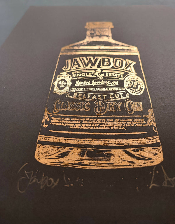 Jawbox Irish Gin Metallic Print - White Chalk Studio