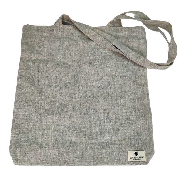 Grey Donegal Tweed Tote Bag - Spacious, Durable, and Stylish Irish Heritage Accessory