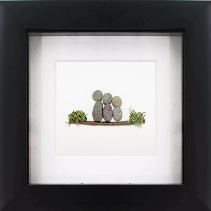 Family of 3 Pebble Art Frame