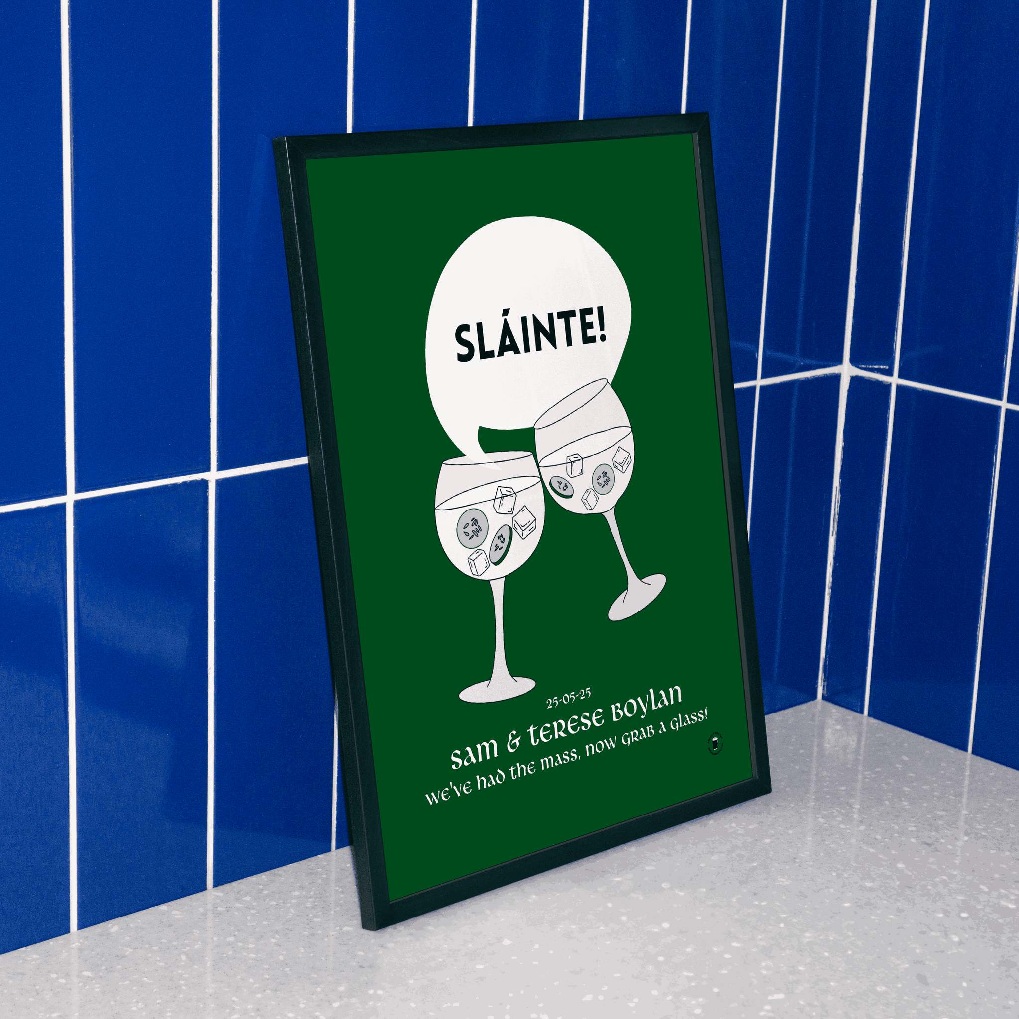 Sláinte Gin Print | Wedding Personalised