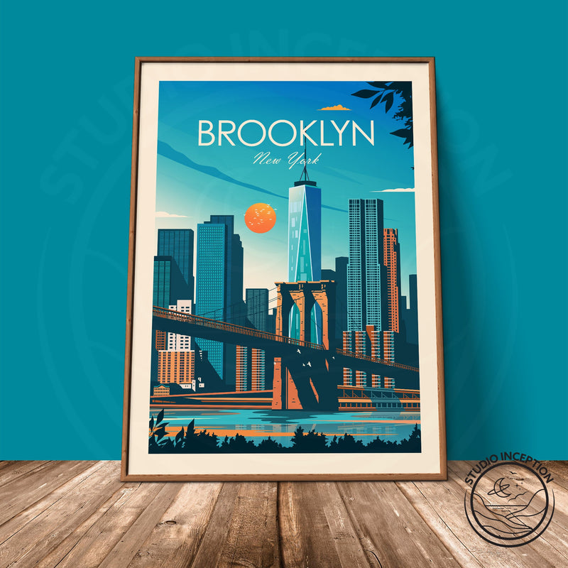 Brooklyn New York Traditional Style Print