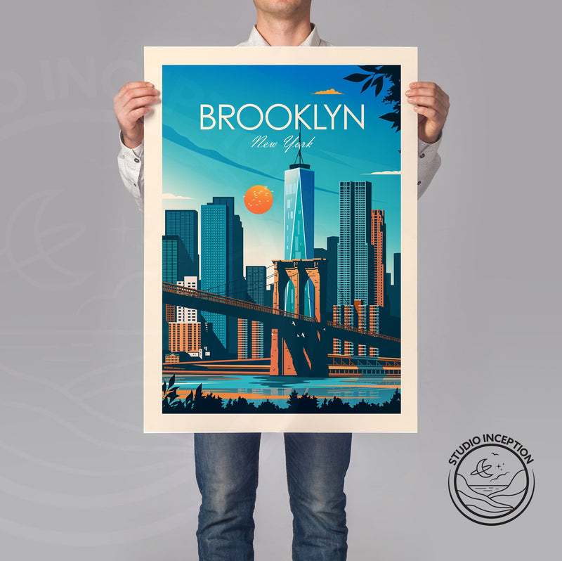 Brooklyn New York Traditional Style Print