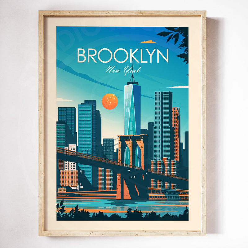 Brooklyn New York Traditional Style Print