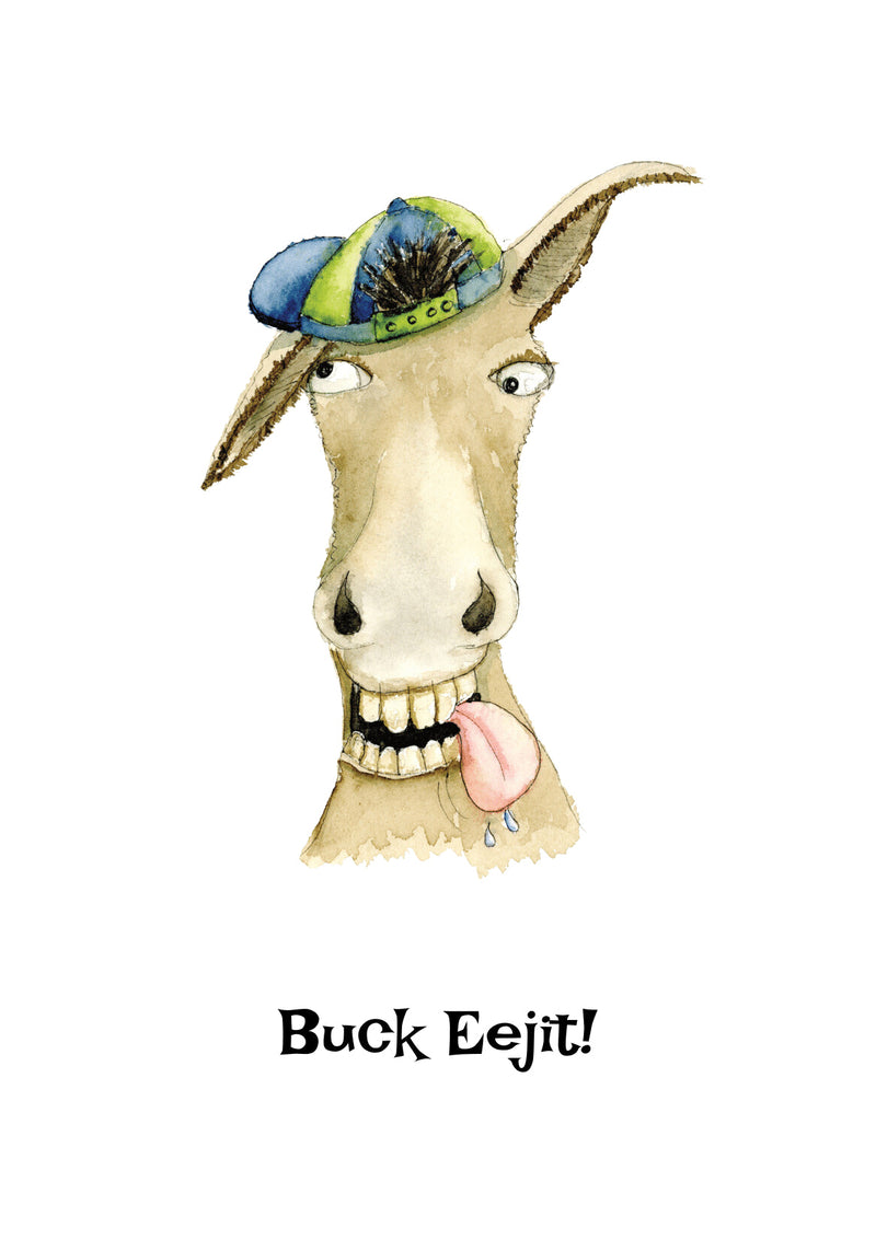 Buck Eejit iPhone & Samsung Phone Case - Irish Sayings Art - Silly Donkey In A Cap