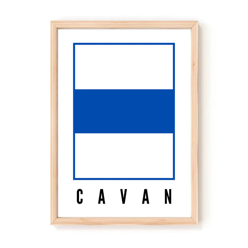 County Cavan Flag Style A4 Print - Connect the Dots
