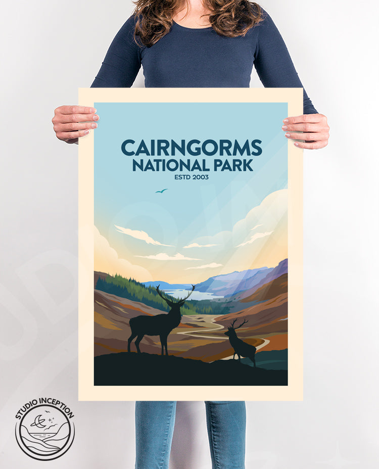 Cairngorms National Park Traditional Style Print