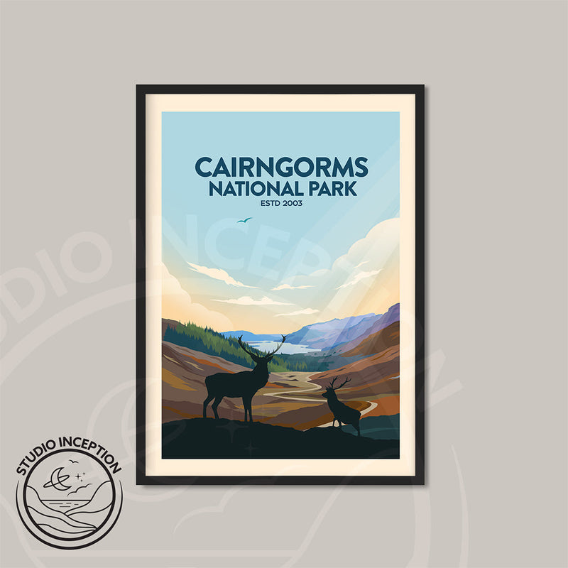 Cairngorms National Park Traditional Style Print