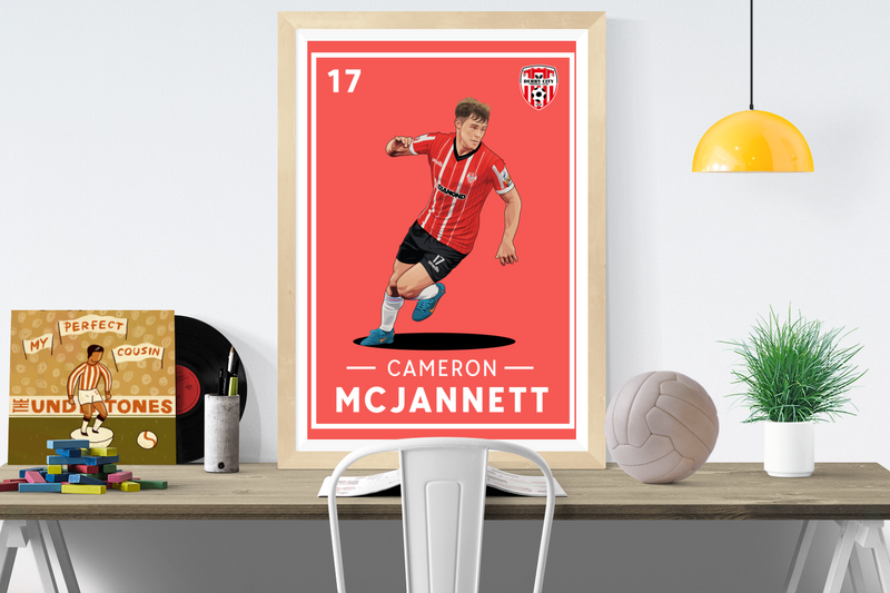 Cameron McJannett 17 Derry City FC Print