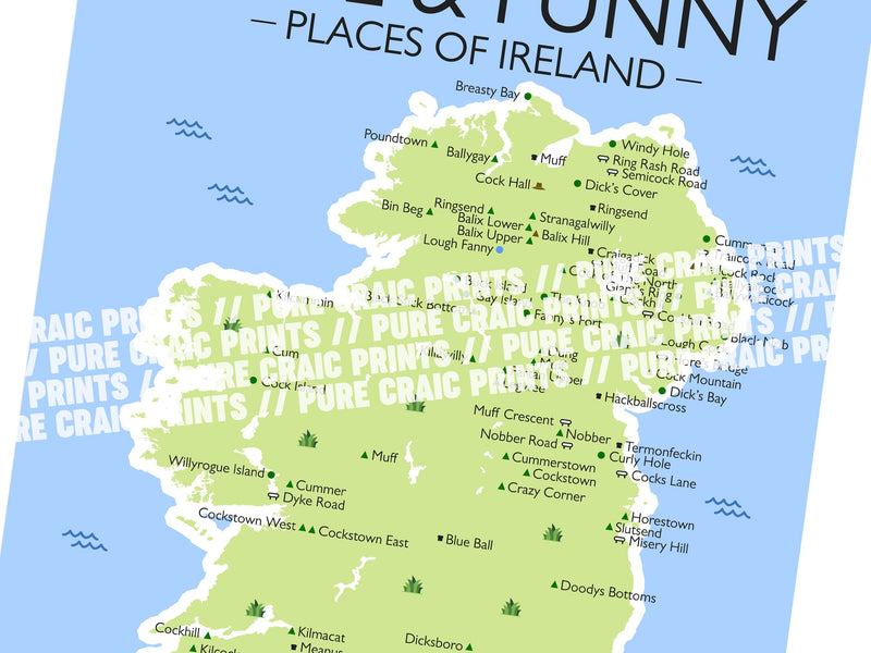 Silly & Funny Places of Ireland Print