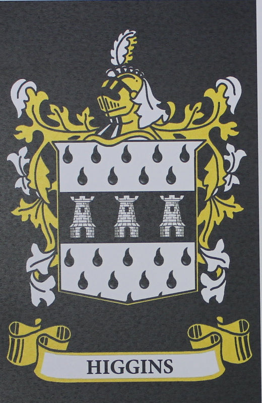 Higgins - Irish Surname Coat of Arms Family Crest Heraldry