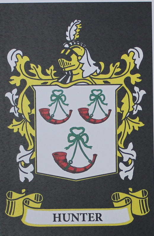 Hunter - Irish American Surname Coat of Arms Family Crest Heraldry