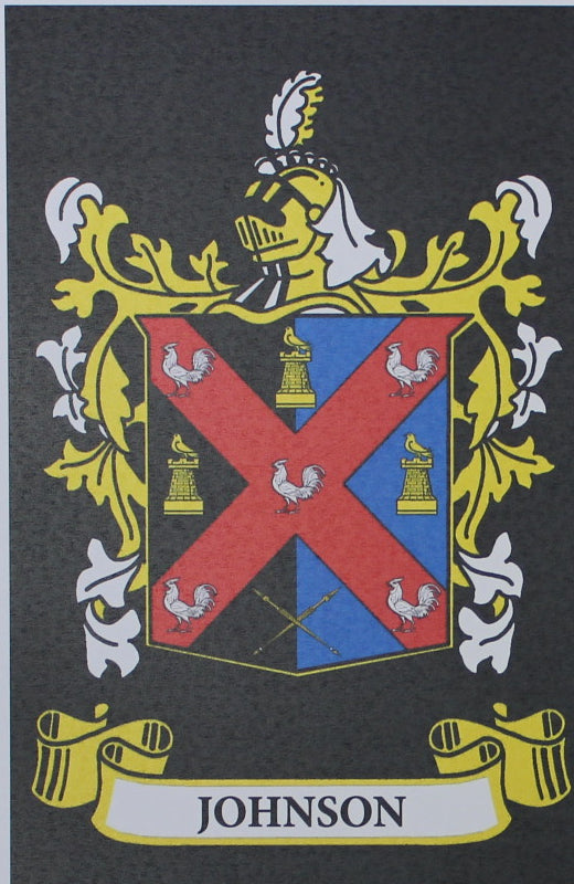 Johnson - Irish American Surname Coat of Arms Family Crest Heraldry