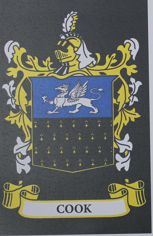 Cook - Irish American Surname Heraldry