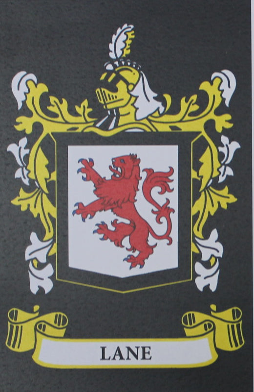 Lane - Irish Surname Coat of Arms Family Crest Heraldry