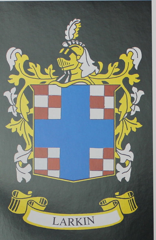 Larkin - Irish American Surname Coat of Arms Family Crest Heraldry