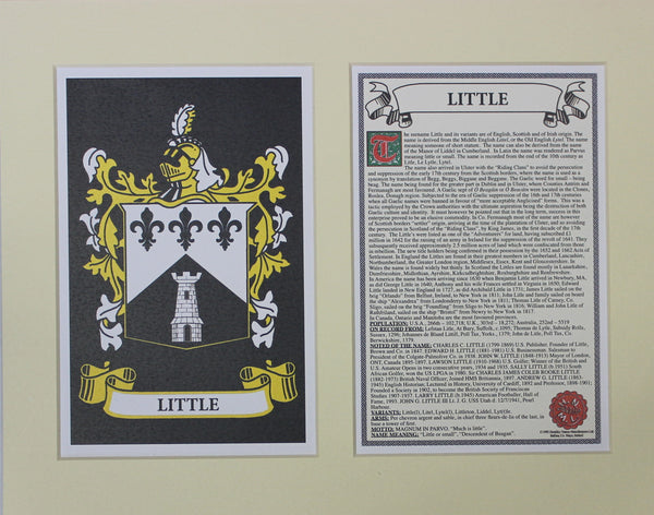 Little - Irish Surname Coat of Arms Family Crest Heraldry