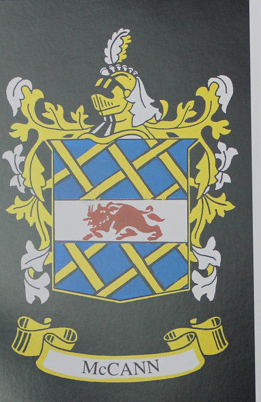 McCann - Irish Surname Coat of Arms Family Crest Heraldry