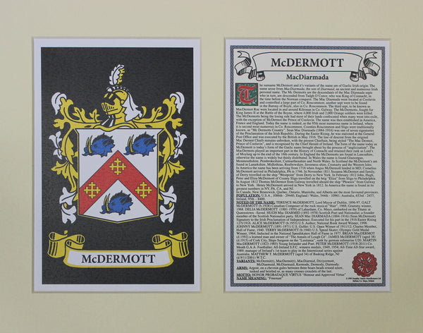 McDermott - Irish American Surname Heraldry