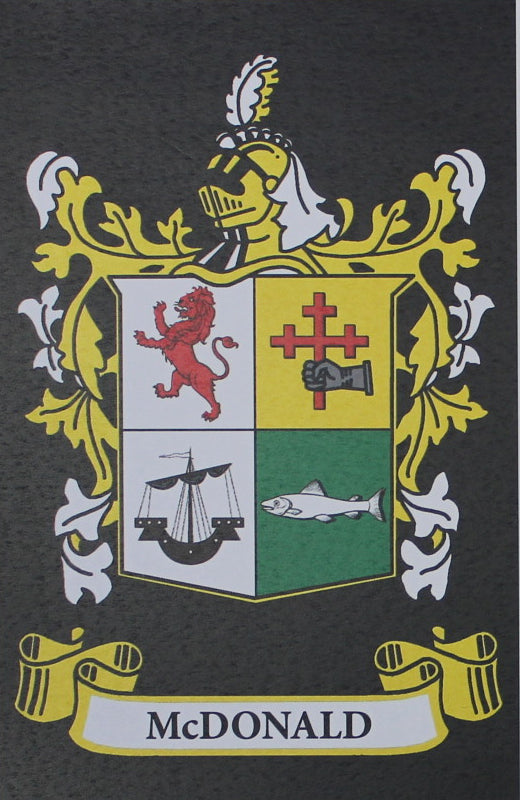 McDonald - Irish Surname Coat of Arms Family Crest Heraldry