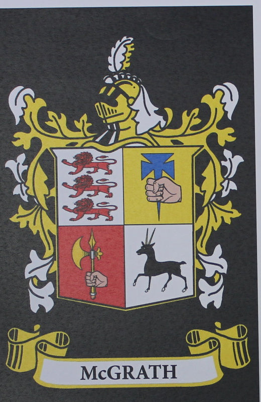 McGrath - Irish American Surname Coat of Arms Family Crest Heraldry