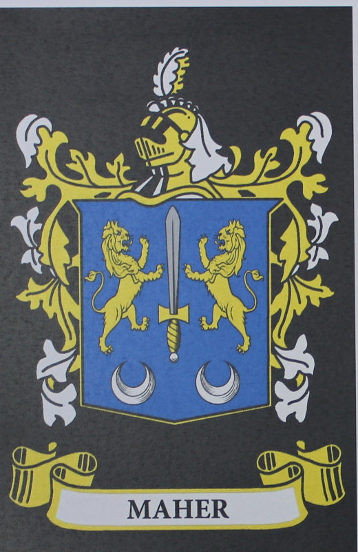 Maher - Irish Surname Coat of Arms Family Crest Heraldry