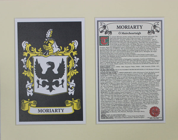 Moriarty - Irish American Surname Coat of Arms Heraldry
