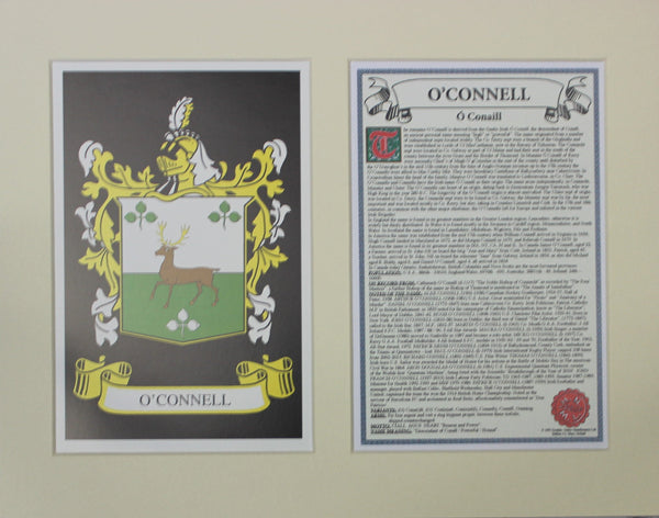 O’Connell - Irish Surname Coat of Arms Family Crest Heraldry