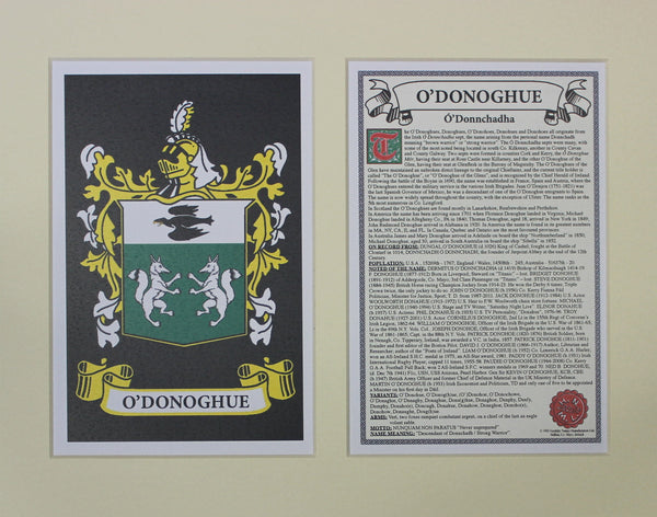 O’Donoghue - Irish Surname Coat of Arms Family Crest Heraldry