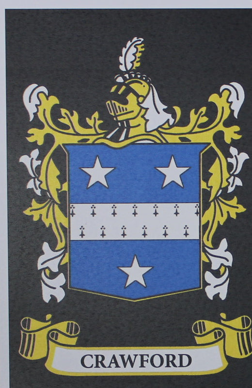 Crawford - Irish American Surname Coat of Arms Family Crest Heraldry