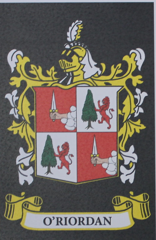 O’Riordan - Irish Surname Coat of Arms Family Crest Heraldry