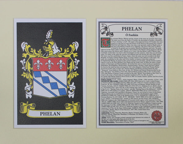 Phelan - Irish Surname Heraldry