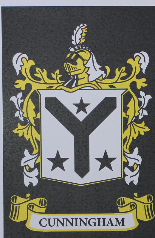 Cunningham - Irish American Surname Coat of Arms Family Crest Heraldry