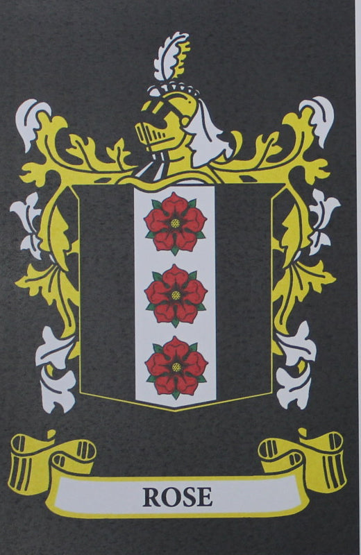 Rose - Irish Surname Coat of Arms Family Crest Heraldry