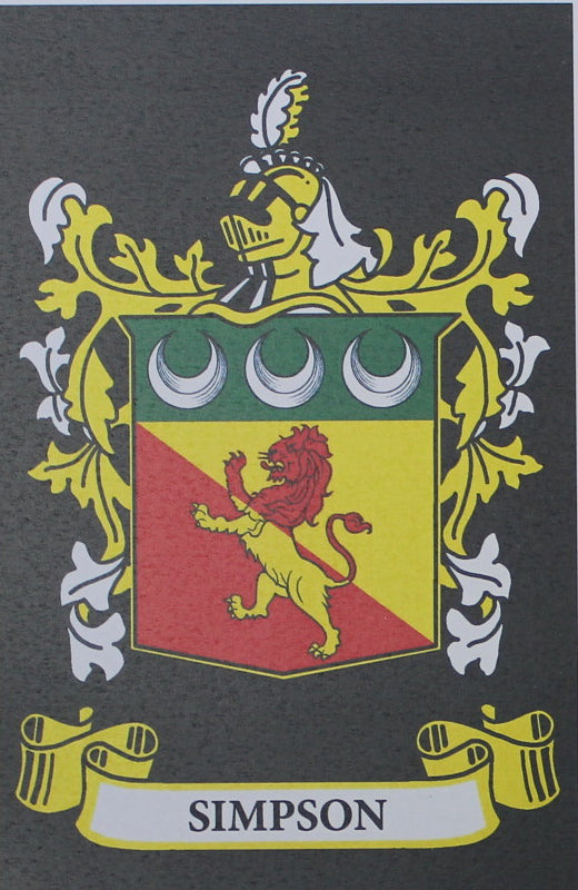 Simpson - Irish Surname Coat of Arms Family Crest Heraldry