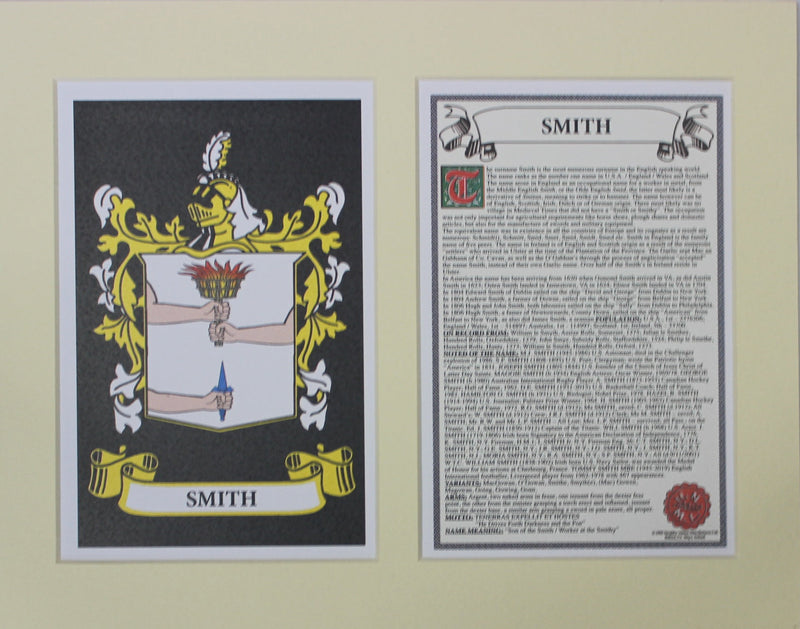 Smith - Irish American Surname Heraldry