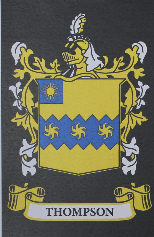 Thompson - Irish American Surname Coat of Arms Family Crest Heraldry