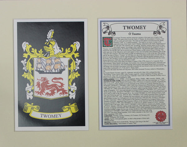 Twomey - Irish Surname Heraldry