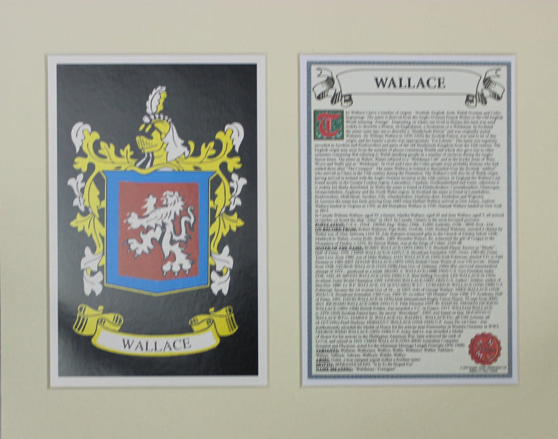 Wallace - Irish American Surname Heraldry