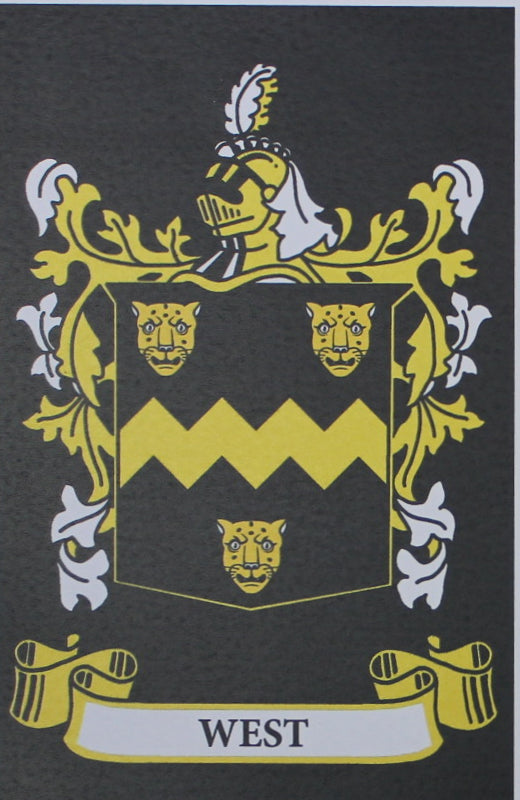 West - Irish American Surname Heraldry