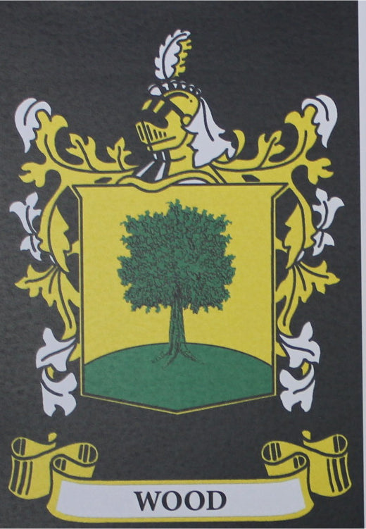 Wood - Irish Surname Coat of Arms Family Crest Heraldry