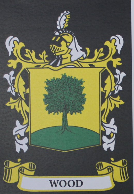 Wood - Irish American Surname Coat of Arms Family Crest Heraldry