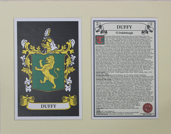 Duffy - Irish American Surname Heraldry