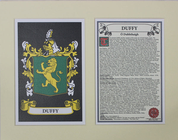 Duffy - Irish Surname Coat of Arms Heraldry