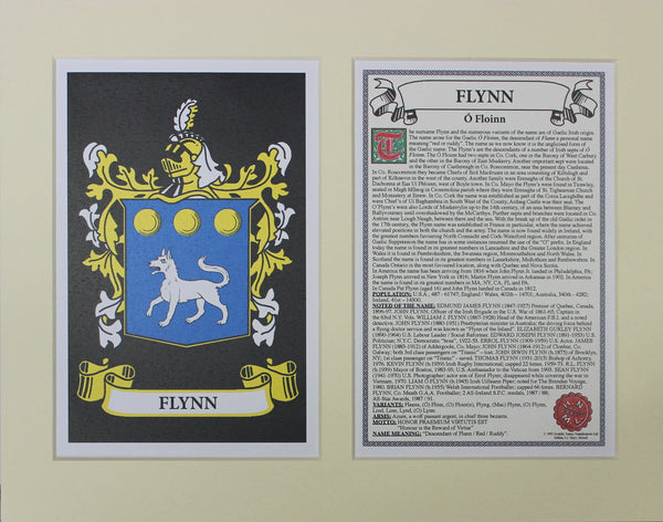 Flynn - Irish American Surname Coat of Arms Heraldry