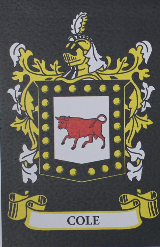 Cole - Irish Surname Coat of Arms Family Crest Heraldry