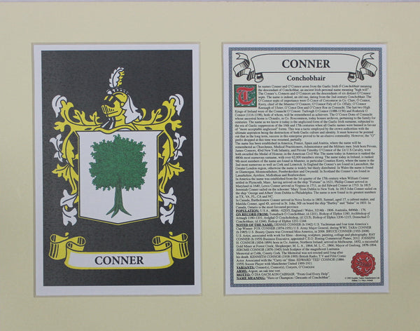 Conner - Irish American Surname Heraldry