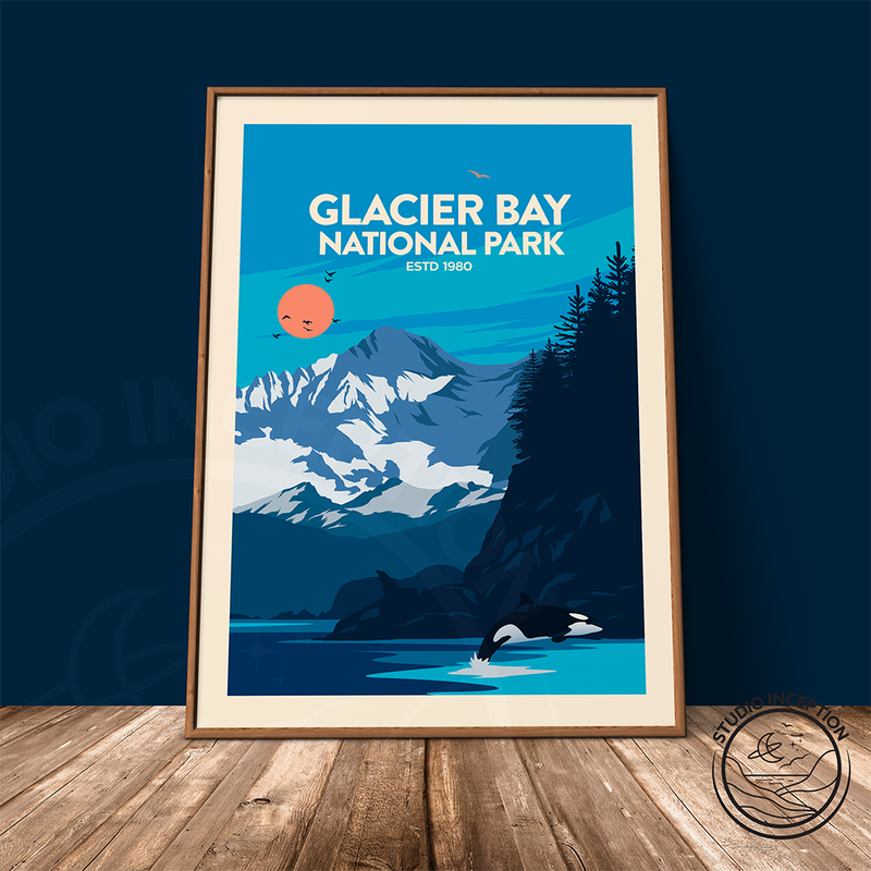 Glacier Bay National Park Traditional Style Print