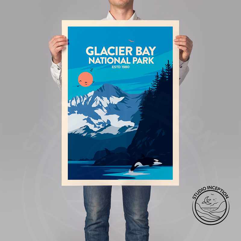 Glacier Bay National Park Traditional Style Print