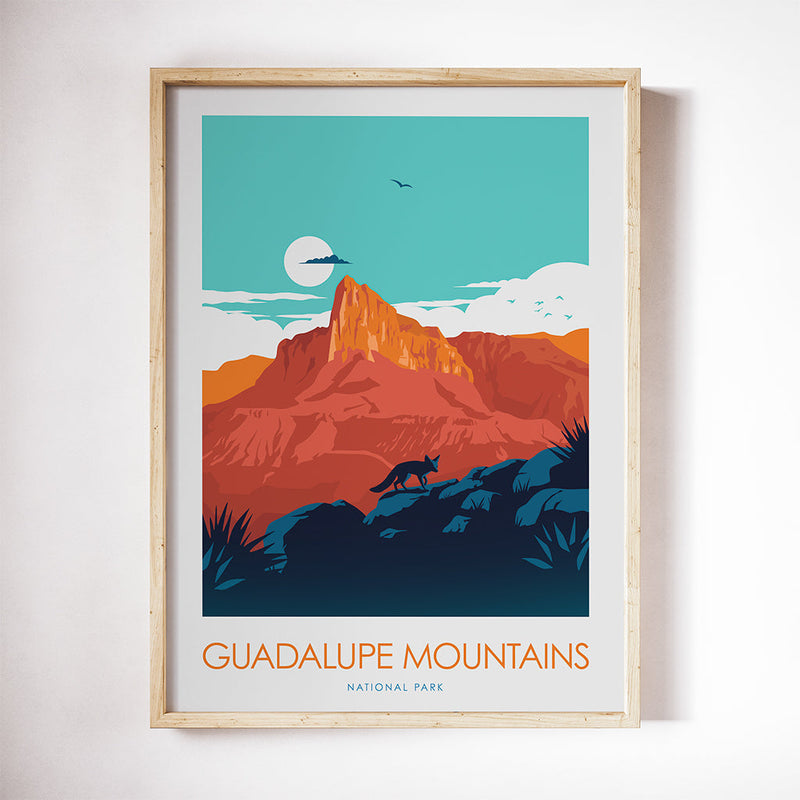 Guadalupe Mountains National Park Minimalist Print